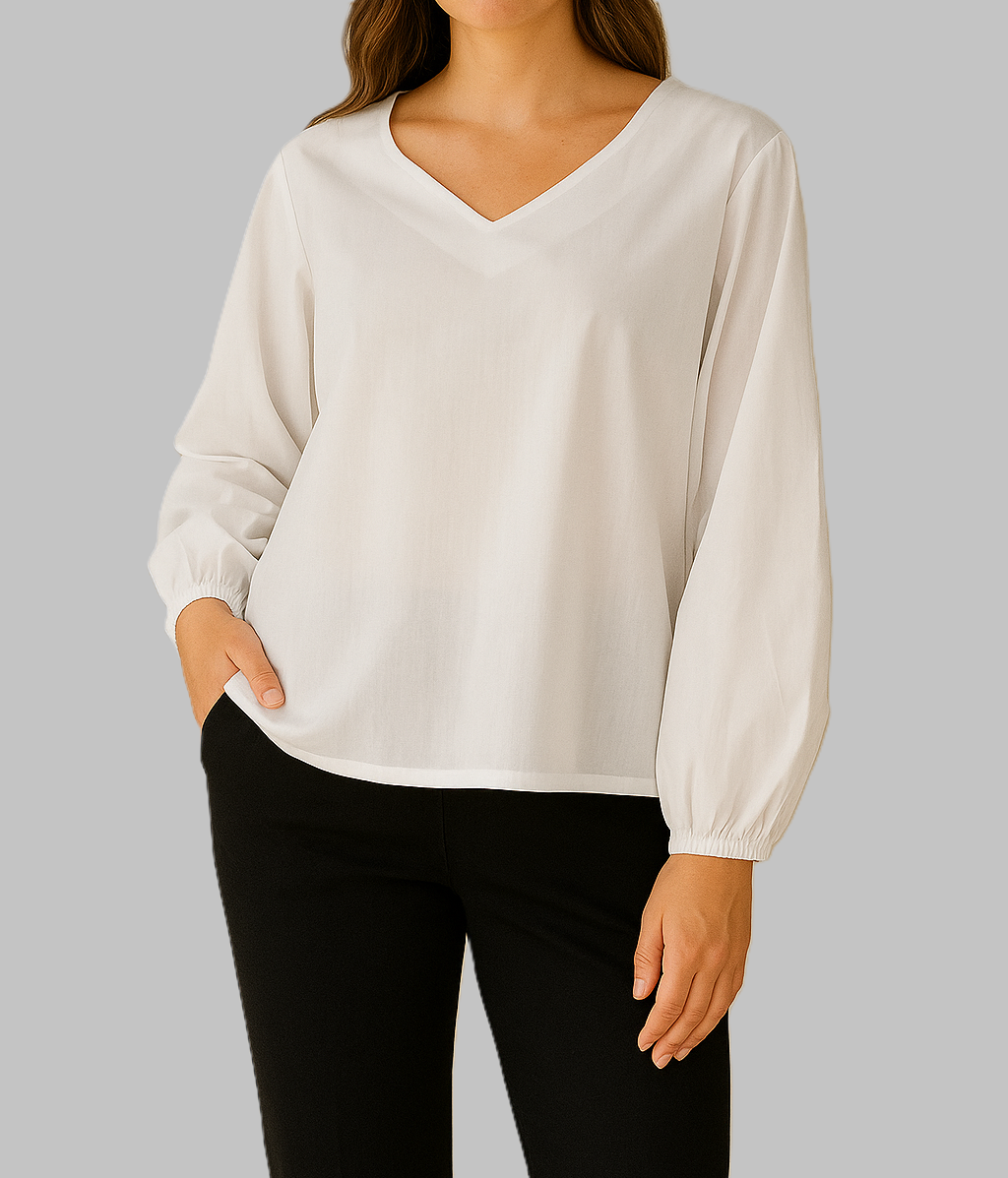 Blusa Over Manga Obispo Cotton